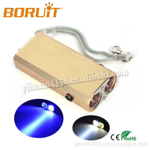 White Blue Light Led Torch Light With 2pcs CREE LED Flashlight